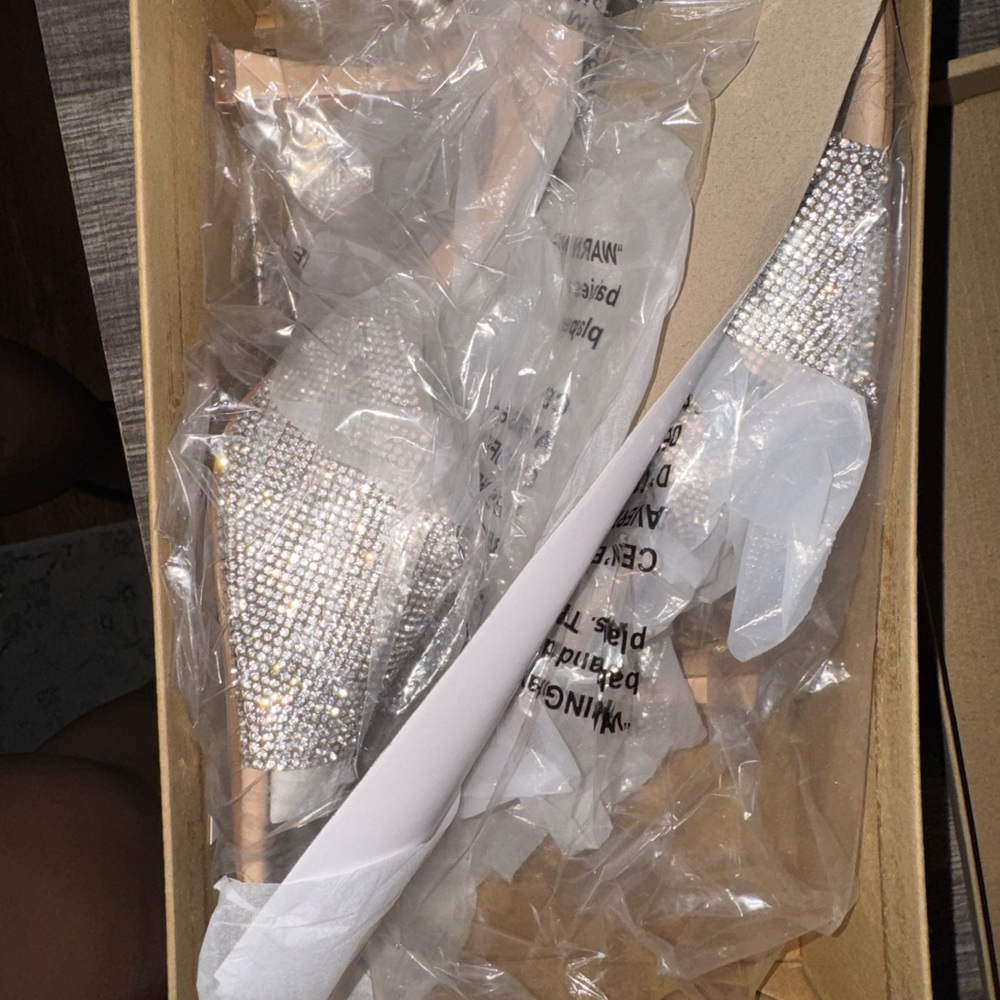 Steve Madden Nude Rhinestone mule - Picture 3 of 5
